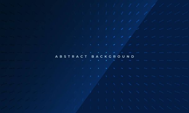 Abstract dark blue modern presentation background with halftone dots. Navy blue trendy abstract modern corporate background for business, banner, cover, brochure or poster. Vector illustration - Vector, Image