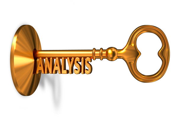 Analýza - Zlatý klíč vložen do klíčové dírky. - Fotografie, Obrázek