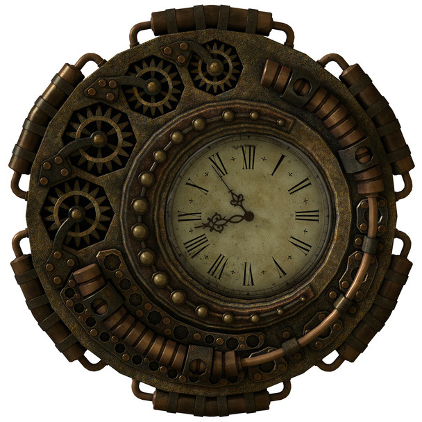 Reloj Steampunk, 3d CG
 - Foto, Imagen