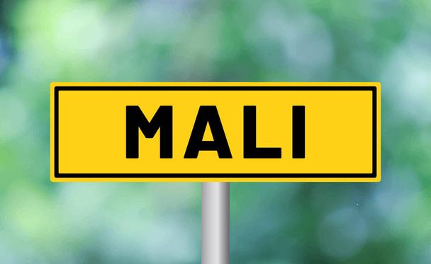 Mali cartello stradale su sfondo sfocato - Foto, immagini