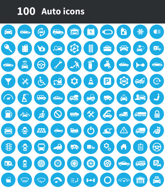 100 iconos de automóviles
 - Vector, imagen