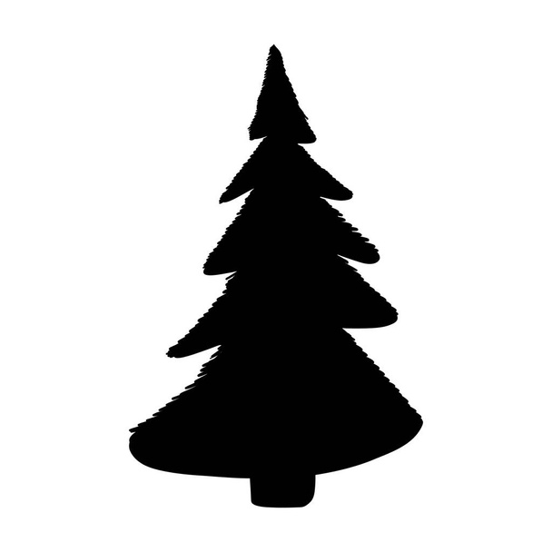 Tree silhouette icon isolated on white background - Vektor, kép