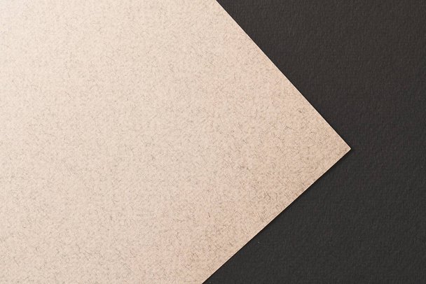 Rough kraft paper background, paper texture black gray colors. Mockup with copy space for text - Fotó, kép