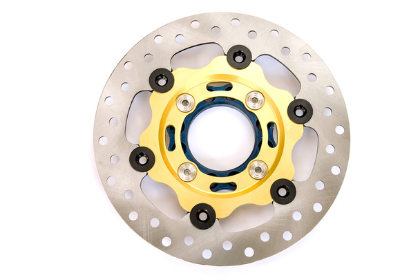 Isolated new disc brake for motorcycle - Photo, Image