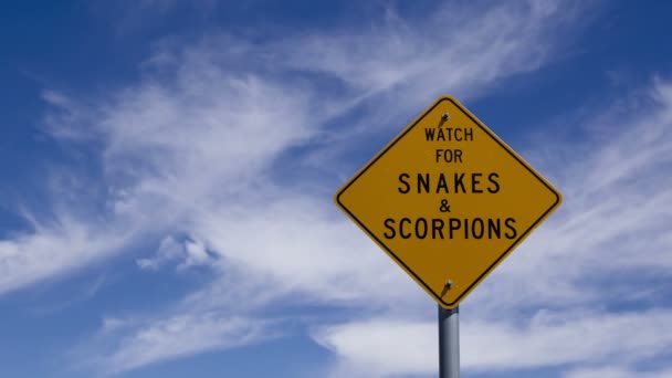 Snake warning sign - Footage, Video