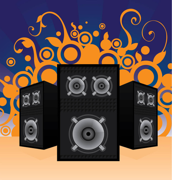 sound speakers background image - color illustration - Vektor, kép