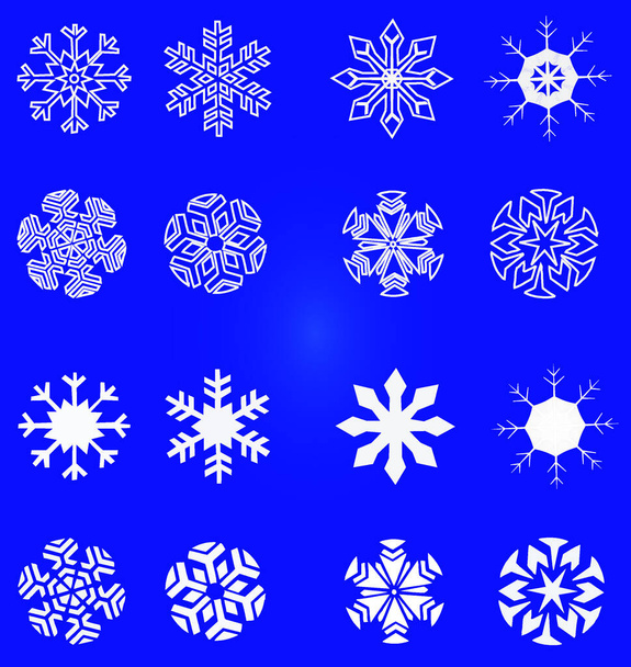 Snowflakes - vector image - color illustration - Διάνυσμα, εικόνα