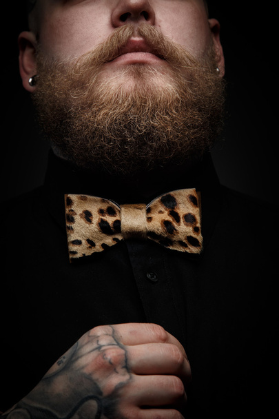Part of face of the man with beard  - Photo, Image