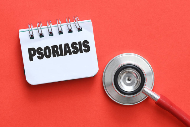 Psoriasis word in notebook. - Photo, Image