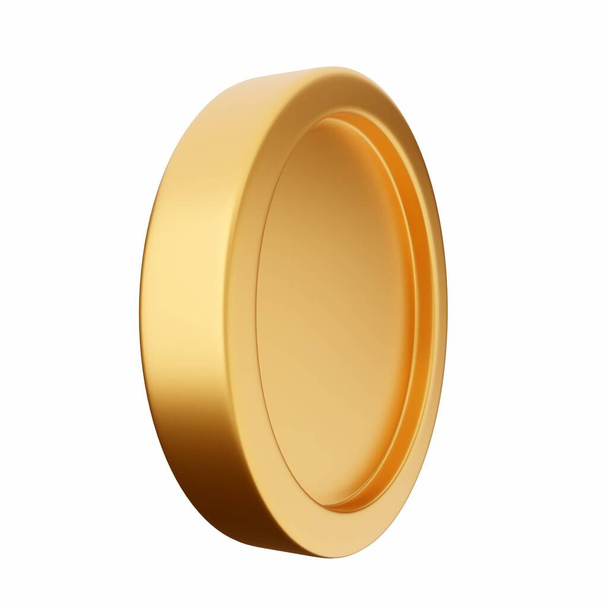 3 d renderizado de anillo dorado con fondo blanco  - Foto, Imagen