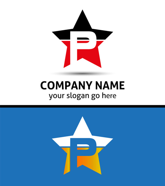 Alfabe simgesi P logo - Vektör, Görsel