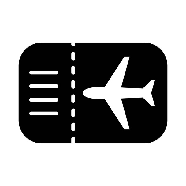 Icône vectorielle de glyphe de billets d'avion pour un usage personnel et commercial - Vecteur, image
