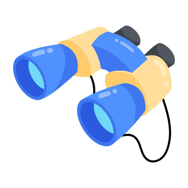 binoculars colorful cartoon icon, vector illustration  - Vektor, obrázek