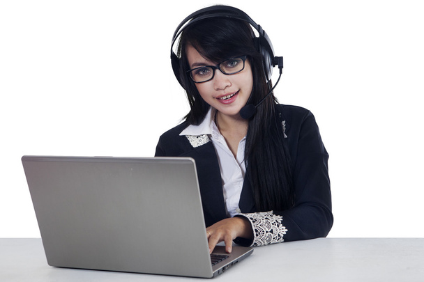 Young call center operator - Photo, Image