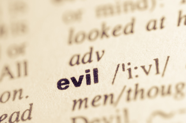 Dicionário definição de palavra evil
  - Foto, Imagem