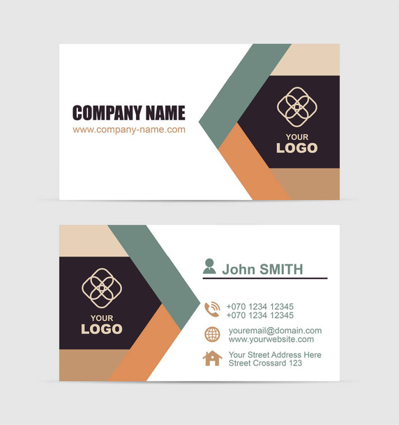 Vector abstract business card template - Vector, Image