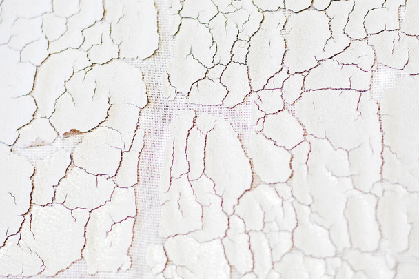 abstract light background of cracked rubbed faux leather. horizontal - Photo, Image