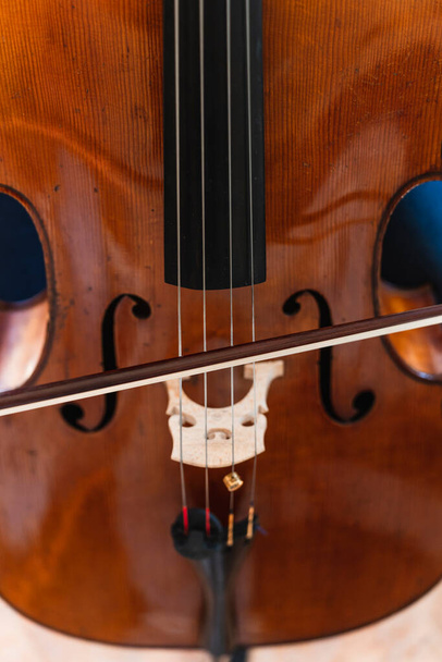 Home Armonías: Cellista talentoso absorto en un rendimiento cautivador - Foto, Imagen