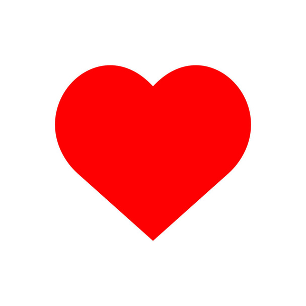Rotes Herz Spielkarte Anzug Symbol Isolated Vector Illustration - Vektor, Bild