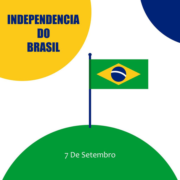 Banner für einen glücklichen Unabhängigkeitstag Brasiliens - Vektor, Bild