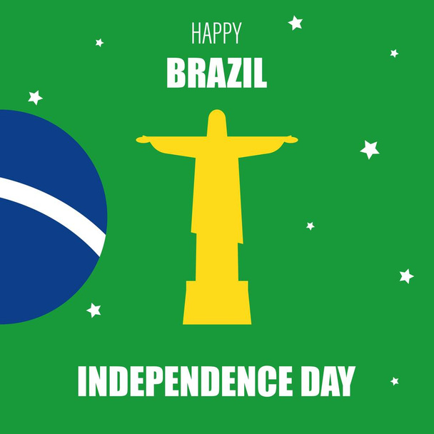 Прапор на честь Дня незалежності Бразилії - Вектор, зображення