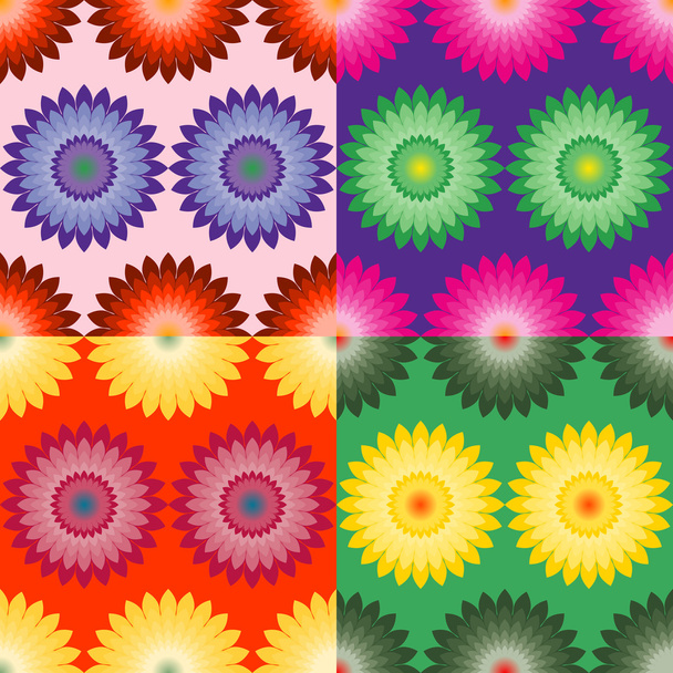 Floral set of patterns - Vector, Image