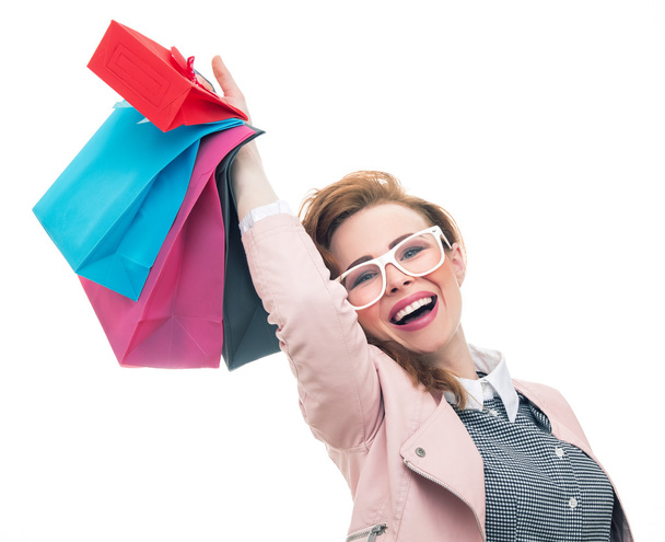 Woman with shopping bags - Foto, Imagen