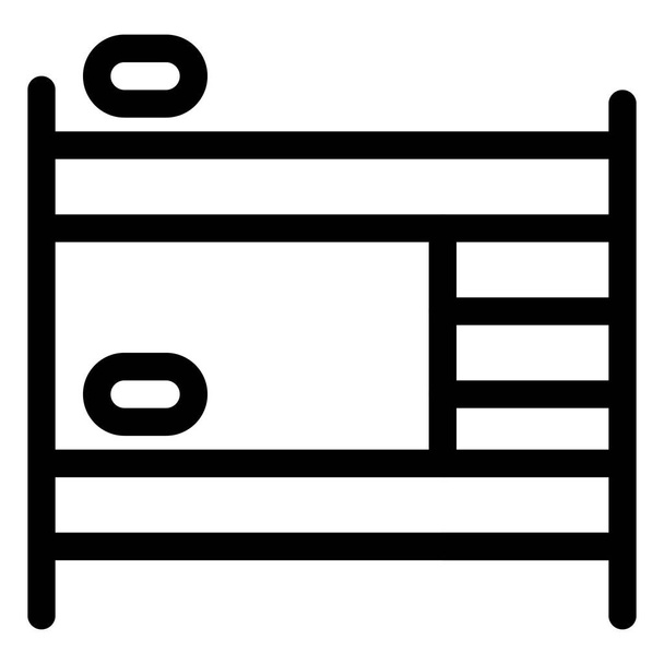 Set stapelbedden met ingebouwde opbergruimte - Vector, afbeelding