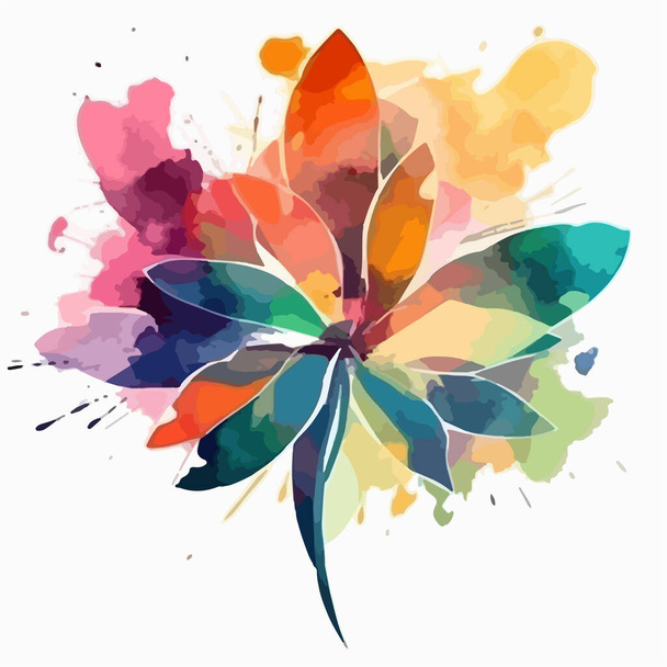abstract watercolor illustration of flower  - Vecteur, image