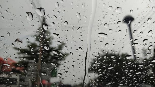 drops of rain on the window  - Photo, Image