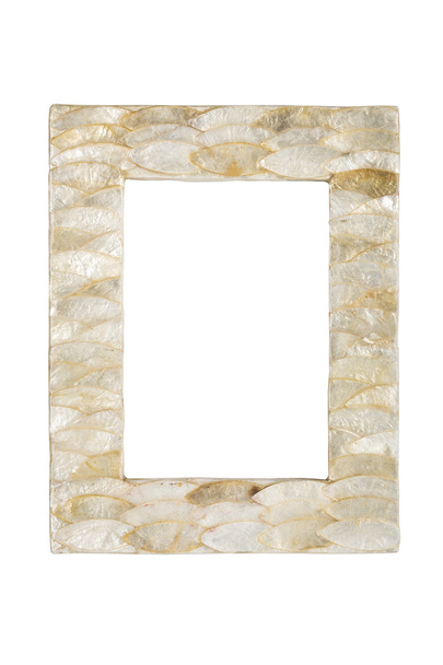 rámeček obrázku perleťově shell, izolovaných na bílém - Fotografie, Obrázek
