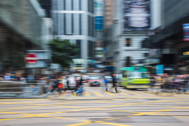 Mozgás elmosódott háttér zsúfolt emberek élő város - Fotó, kép