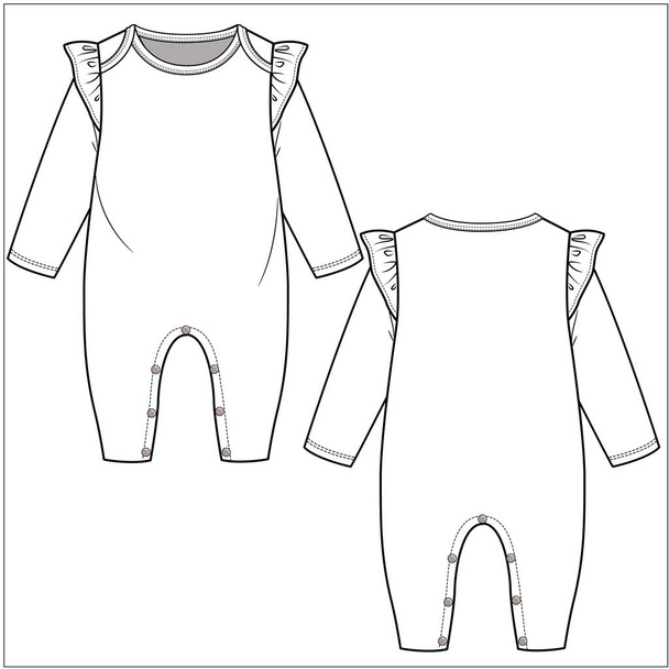 flat sketch of a baby shirt. vector illustration - Wektor, obraz