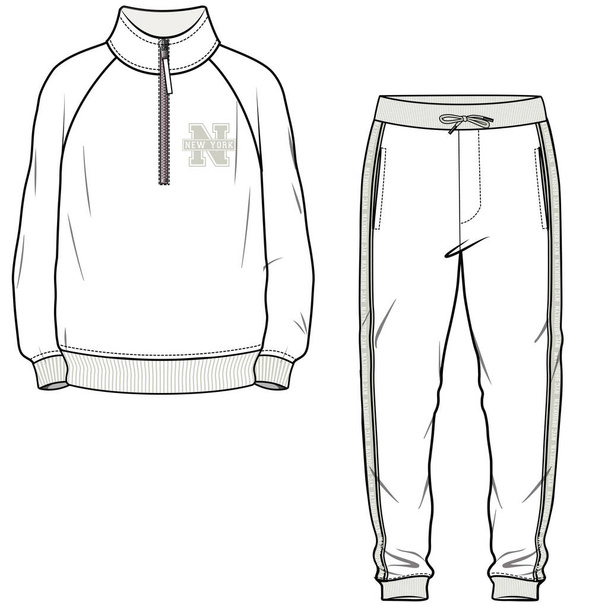 vector illustration of a sportswear set - Vettoriali, immagini