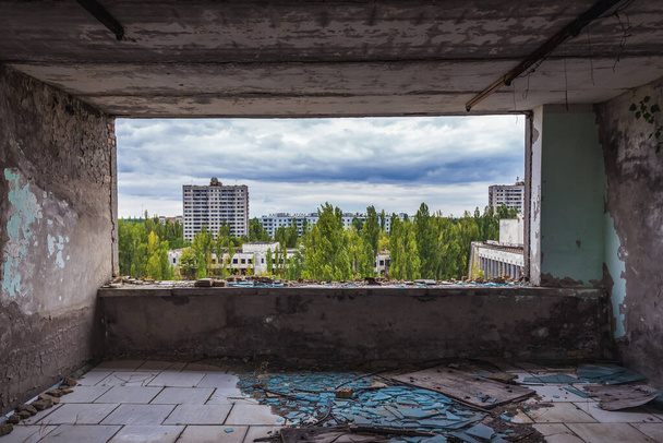 Pripyat abandoned city in Chernobyl Exclusion Zone, Ukraine - Foto, afbeelding
