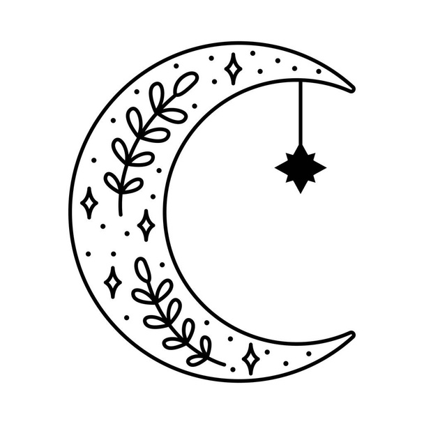 Bronzing Style Vector Moon PNG Transparent And Clipart Image For