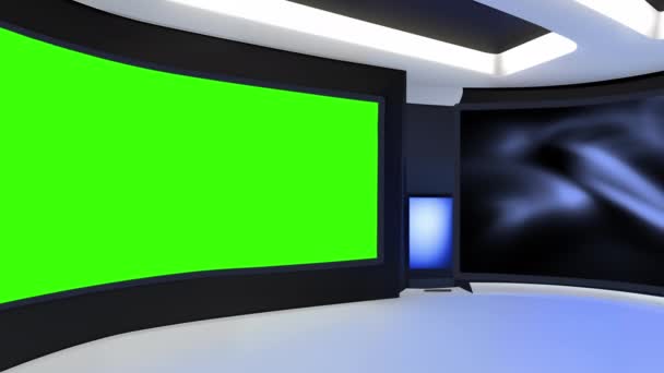 Monikäyttöinen virtuaalinen tv-studio, jolla on monipuoliset taustat - Materiaali, video