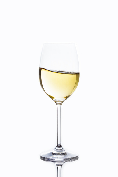 White wine waving in glass - Photo, image