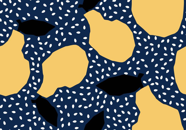 Abstraktní letní geometrické ovoce bezešvé kreslené hrušky vzor pro tkaniny a dětské oblečení tisk a balení a prádlo a balicí papír a kuchyňské textilie. Vysoce kvalitní ilustrace - Fotografie, Obrázek