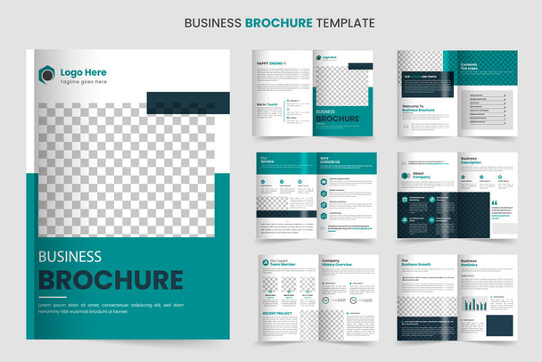 Brochure template layout design e profilo aziendale minimo 12 pagine brochure template design - Vettoriali, immagini
