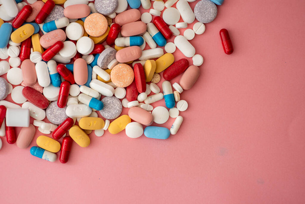 Close up shot of assortment of pills - Foto, Imagem