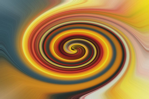 Una spirale di linee lunghe e colorate. Elegante sfondo creativo astratto. Linee colorate a spirale - Foto, immagini