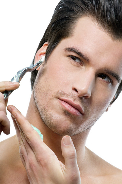 Shaving Man - Foto, Bild