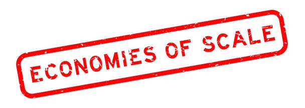 Grunge κόκκινο οικονομίες κλίμακας λέξη τετράγωνο ελαστικό σφραγίδα σφραγίδα σε λευκό φόντο - Διάνυσμα, εικόνα