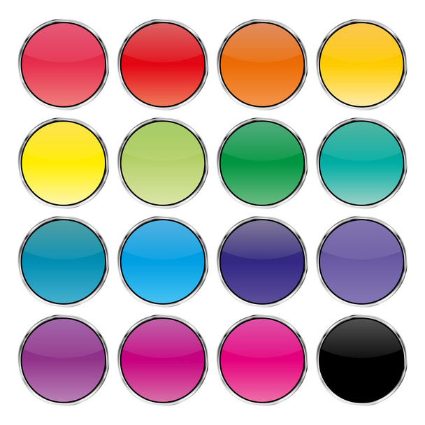 Conjunto de botones de color, ilustración vectorial
 - Vector, imagen