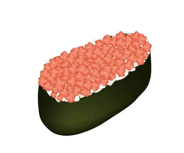 Sushi tuńczyka lub Negitoro na białym tle - Wektor, obraz