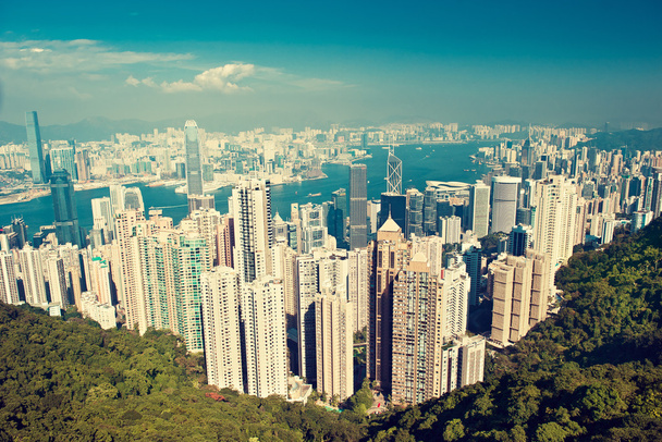 Skyline Hongkong - Foto, afbeelding