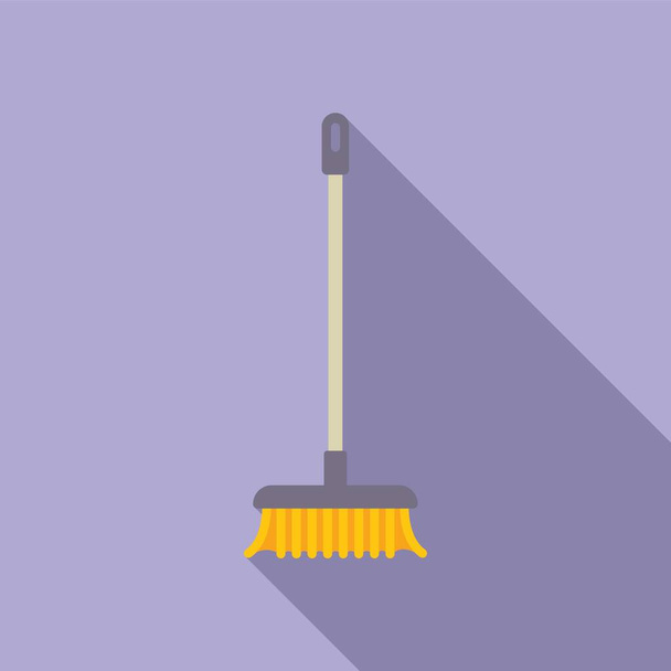 Pool mop cleaning icon flat vector. Water equipment. Swim dive - Vektor, Bild