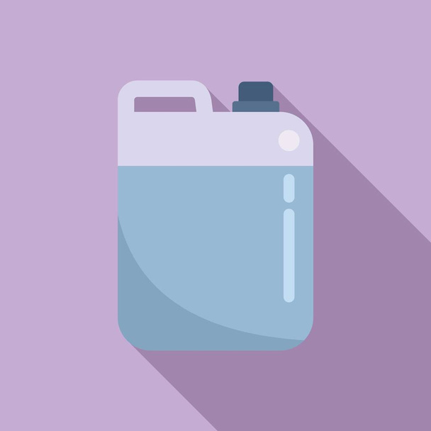 Pool cleaning canister icon flat vector. Water equipment. Summer dive - Vector, Image