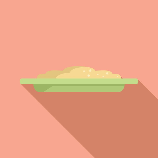 Celery mash potato icon flat vector. Boiled food. Meal cream - Vektor, kép